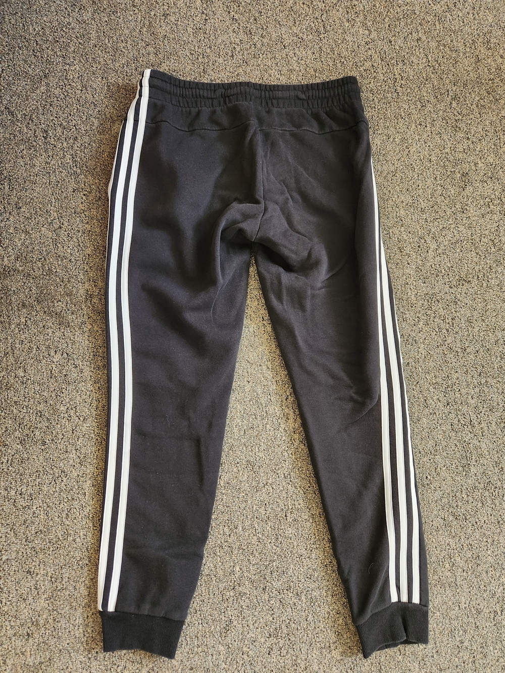 Adidas Womens Black Jogger Pants with White Side Stripes M Medium - Picture 6 of 6